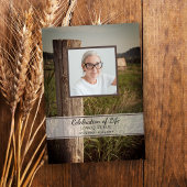 Houten hek Post Boerderij Viering van het Leven Kaart