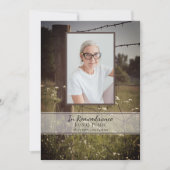 Houten hek Post Wildflowers Death Jubileum Kaart (Voorkant)