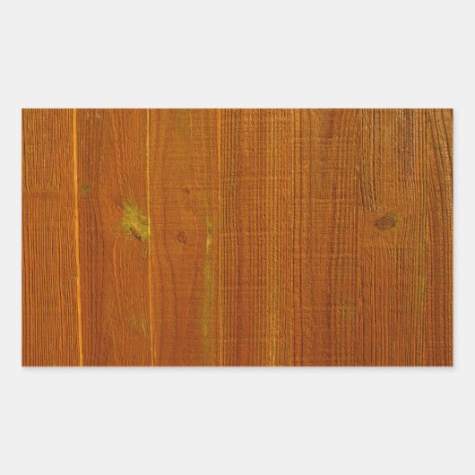 Houten hek rechthoekige sticker (Voorkant)