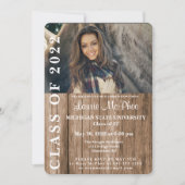 Houten hekwerk aangepaste foto afgestudeerd kaart (Voorkant)