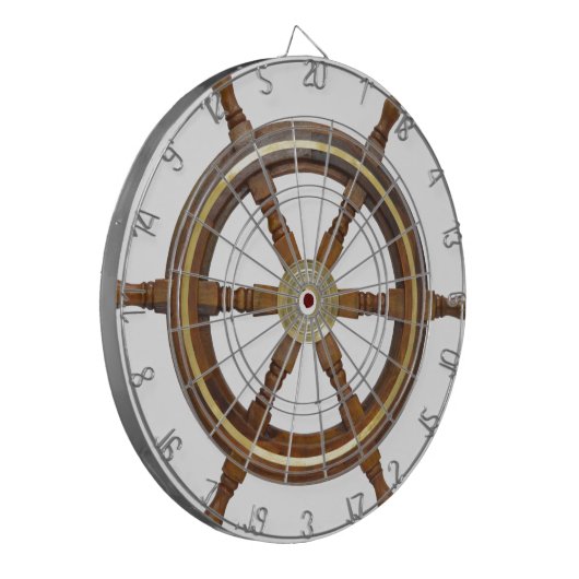  houten helm dartbord (Voorkant Links)