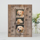 Houten herdenkingskaart met regenboog voor honden (Staand voorkant)