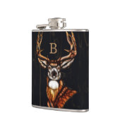 Houten Heren Rustiek Land Uniek Monogram Heupfles (Links)