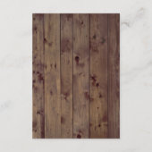 Houten Herfst Lichten Herfstbladeren Trouwreceptie Informatiekaartje (Achterkant)