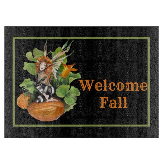 Houten Herfst Oogst Elf Snijplank (Voorkant)