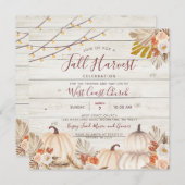 Houten herfst oogstfeest, herfstfeest, herfstgemee kaart (Voorkant / Achterkant)