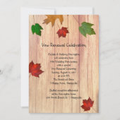 Houten Herfst Vriendschap Verlengingsceremonie Kaart (Voorkant)