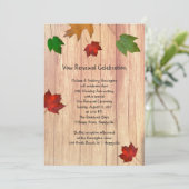 Houten Herfst Vriendschap Verlengingsceremonie Kaart (Staand voorkant)