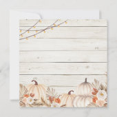 Houten herfstplukfeest, herfstfeest, herfstgemeens kaart (Achterkant)