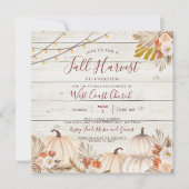 Houten herfstplukfeest, herfstfeest, herfstgemeens kaart (Voorkant)