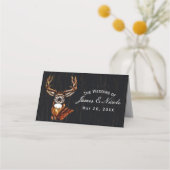 Houten Herten Rustiek Landelijk Tafelnummer Plaatskaartje (Voorkant)