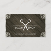 Houten Hoekversieringen in Landelijke Stijl Visitekaartje (Voorkant)