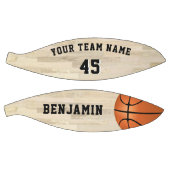 Houten Hof Vloer met Teamnaam Nummer Basketbal (Panelen)