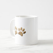 Houten Hond Pootafdruk Koffiemok (Voorkant links)