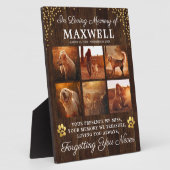 Houten Hondenherdenkingsbord met Landelijke Uitstr Fotoplaat (Zijkant)