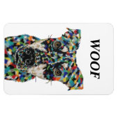 houten hondenmagneet magneet (Horizontaal)