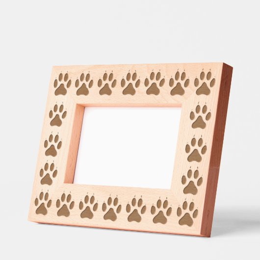 Houten Hondenpoot Print Foto Lijst 6 "x 4" Landsch Gegraveerde Lijstjes (Links)