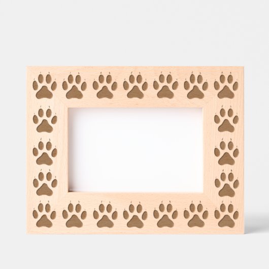 Houten Hondenpoot Print Foto Lijst 6 "x 4" Landsch Gegraveerde Lijstjes (Voorkant)