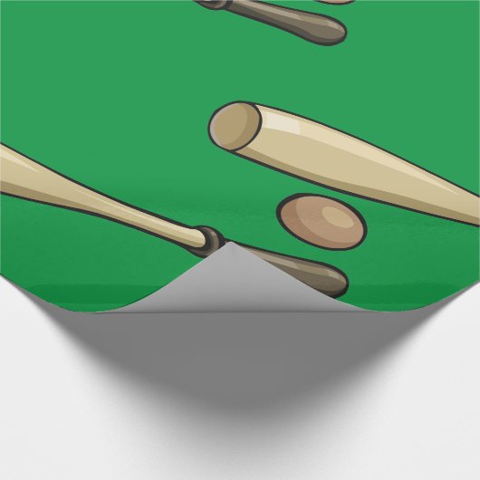 Houten honkbalbak cadeaupapier (Hoek)