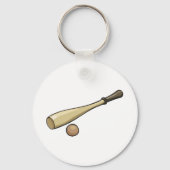 Houten honkbalbak sleutelhanger (Voorkant)