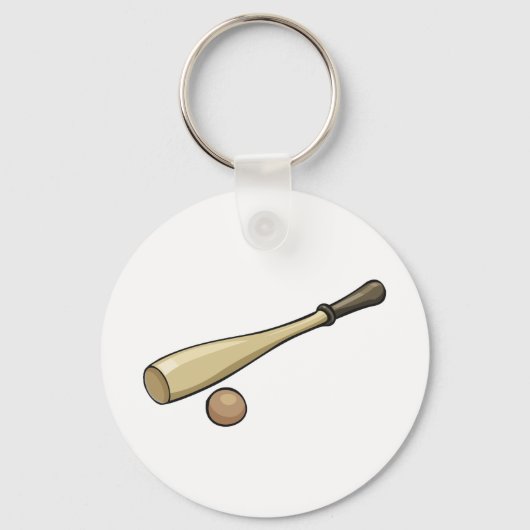 Houten honkbalbak sleutelhanger (Achterkant)