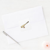 Houten honkbalbak vierkante sticker