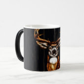 Houten hout Deer Rustic Land op maat Magische Mok (Voorkant links)