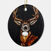 Houten hout Deer Rustin Land Eenduidig Koerhuis Keramisch Ornament (Links)