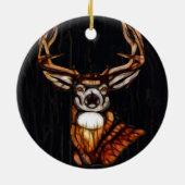 Houten hout Deer Rustin Land Eenduidig Koerhuis Keramisch Ornament (Achterkant)