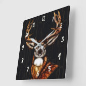 Houten hout Deer Rustin Land Eenduidig Koerhuis Vierkante Klok (Hoek)