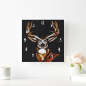 Houten hout Deer Rustin Land Eenduidig Koerhuis Vierkante Klok (Huis)