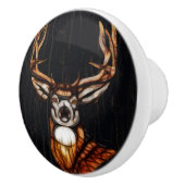Houten hout Deer Rustin Land Keramische Knop (Rechts)
