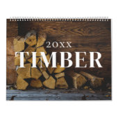 Houten houten log esthetische natuur wand kalender (Hoes)