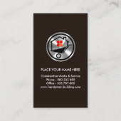 Houten houten Placard Home Wielwagen Visitekaartje (Achterkant)