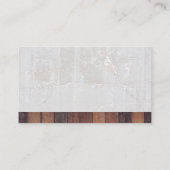 Houten Huis Logo | Bouwer | Marmer Visitekaartje (Achterkant)