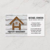 Houten Huis Logo | Timmerwerk Visitekaartje (Voorkant)