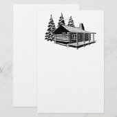 HOUTEN HUISJE BRIEFPAPIER (Voorkant / Achterkant)