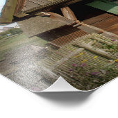 Houten huisje - Foto Afdruk (Hoek)