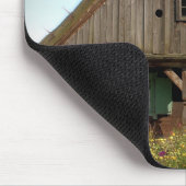 Houten huisje - Mousepad Muismat (Hoek)