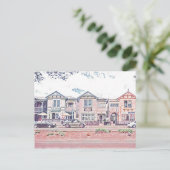 Houten huizen in de stad in Napier Briefkaart (Staand voorkant)