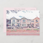 Houten huizen in de stad in Napier Briefkaart (Voorkant / Achterkant)