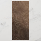 Houten Huwelijksmenu Menu (Achterkant)