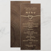 Houten Huwelijksmenu Menu (Voorkant / Achterkant)
