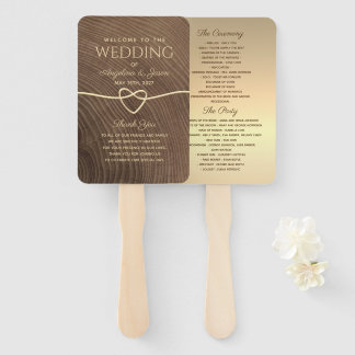 Houten Huwelijksprogramma Handventilator Handwaaier