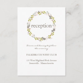 Houten Huwelijksreceptiekaart Informatiekaartje