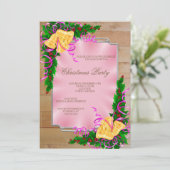 Houten Ingelijste Hoek Bells Kerstmis Kaart (Staand voorkant)