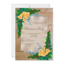 Houten Ingelijste Hoek Bells & Ribbon Kerstmis