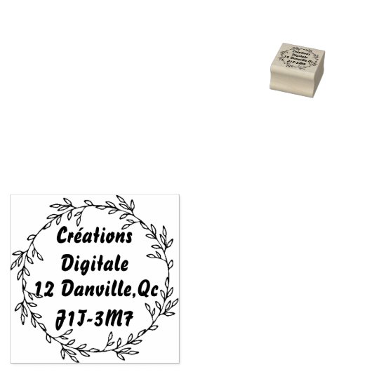 Houten inktpatroon rubberstempel (Gestempeld)