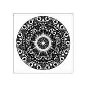 Houten inktpatroon rubberstempel (Afrduk)