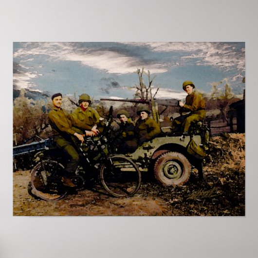Houten Jeep Crew Poster (Voorkant)